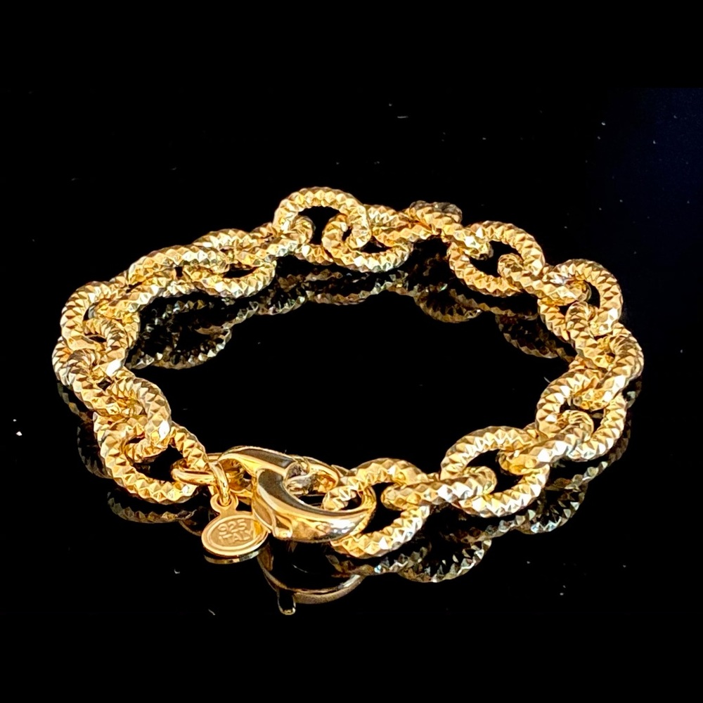 18K Yellow Gold Over Sterling Silver 925 Bracelet